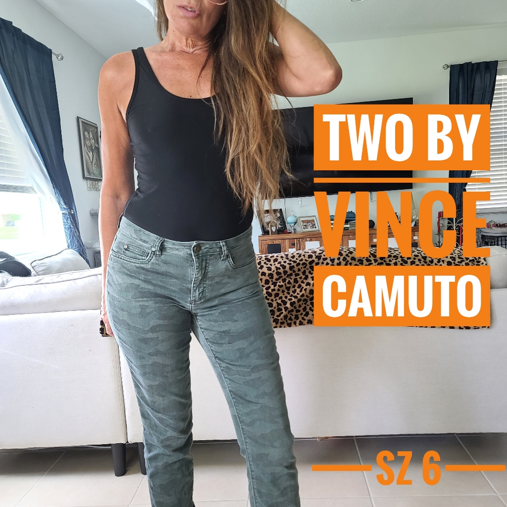 Two By Vince Camuto Camo Jeans Sz 28/6 (Tura By Vince Camuto)